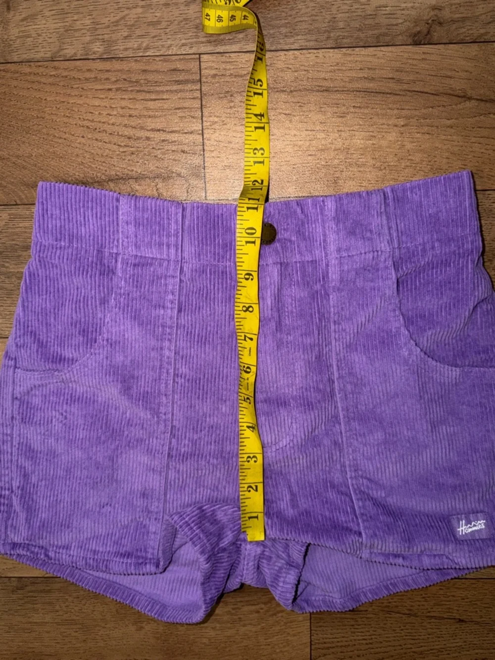 Hammies Size 28 Purple Corduroy Shorts Retro Roller Rink Unisex Bottoms Trendy - Picture 12 of 12